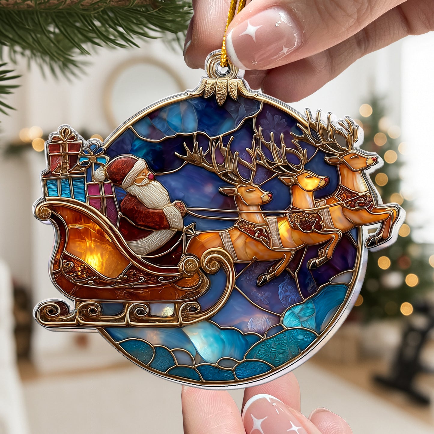 Santa Is Coming To Town - Acrylic Ornament