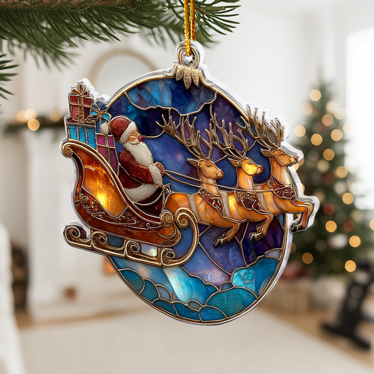 Santa Is Coming To Town - Acrylic Ornament