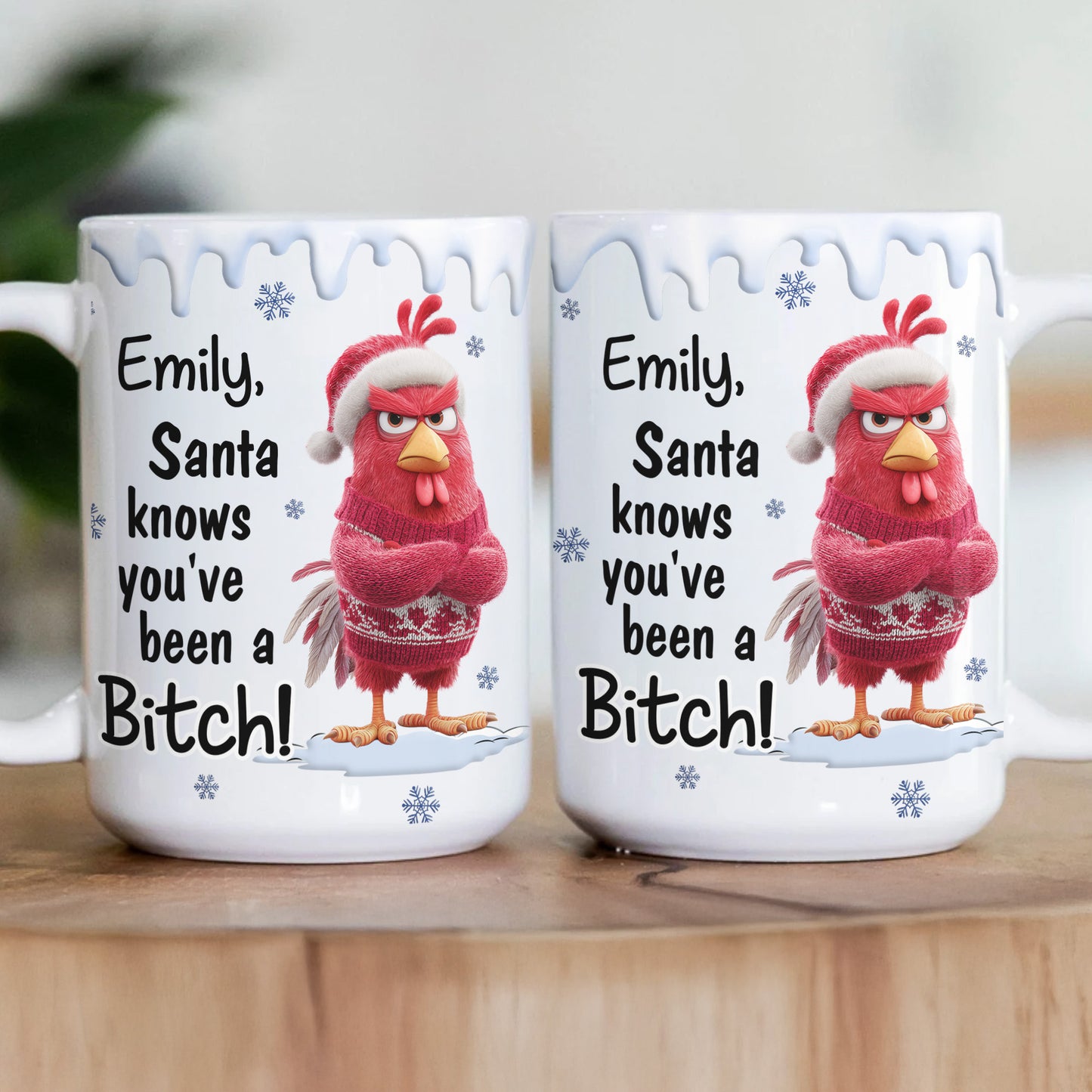 Santa Knows You've Been A B*tch! - Personalized Mug