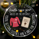 Santa Saw You, Funny Ornament - Personalized Acrylic Ornament