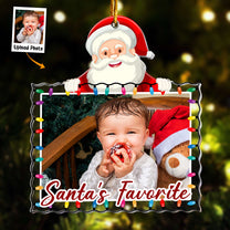 Santa's Favorite - Personalized Acrylic Photo Ornament