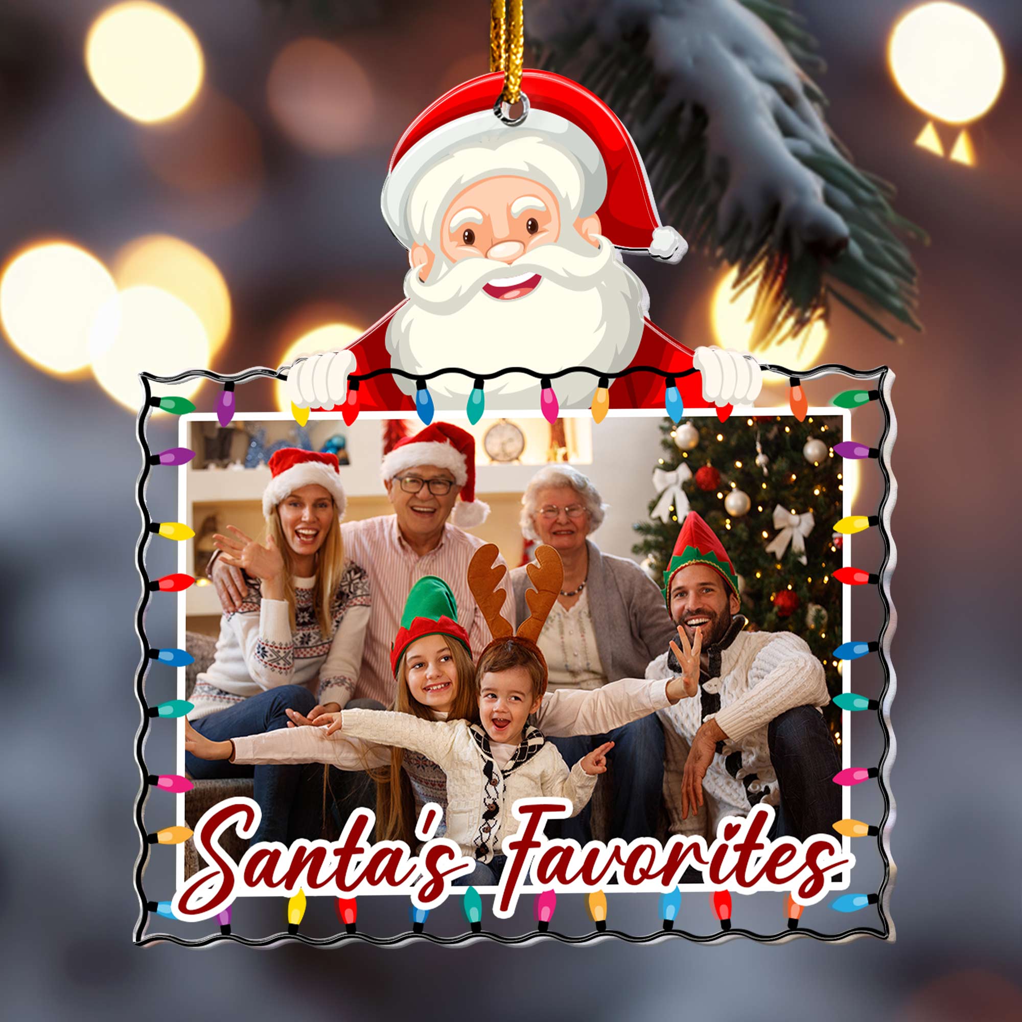 Santa's Favorite - Personalized Acrylic Photo Ornament