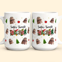 Santa's Favorite Teacher - Personalized Photo Mug