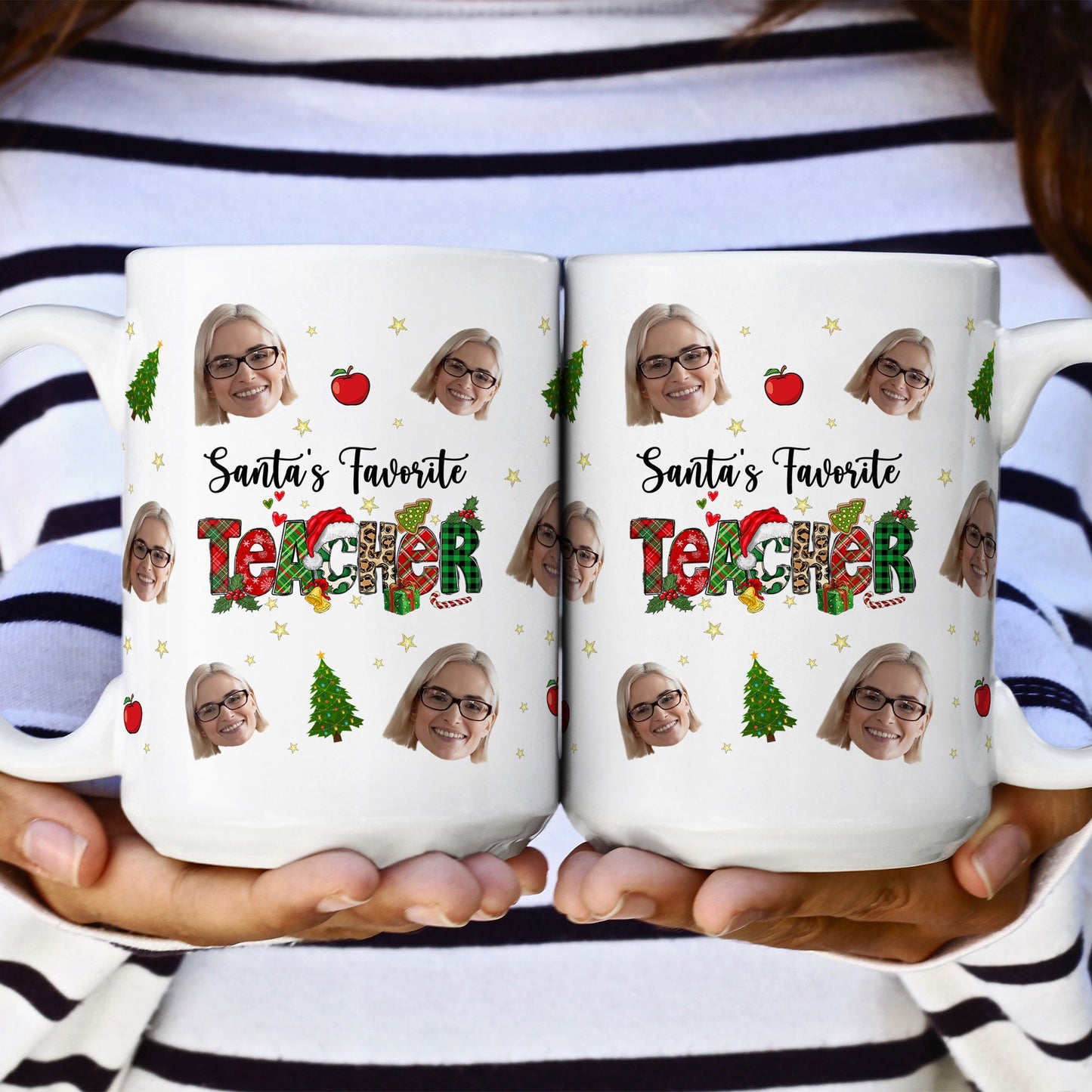 Santa's Favorite Teacher - Personalized Photo Mug