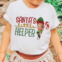 Santa's Little Helper - Personalized Photo Shirt