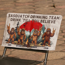 Sasquatch Drinking Team Drink Till You Believe - Personalized Folding Chair Cover
