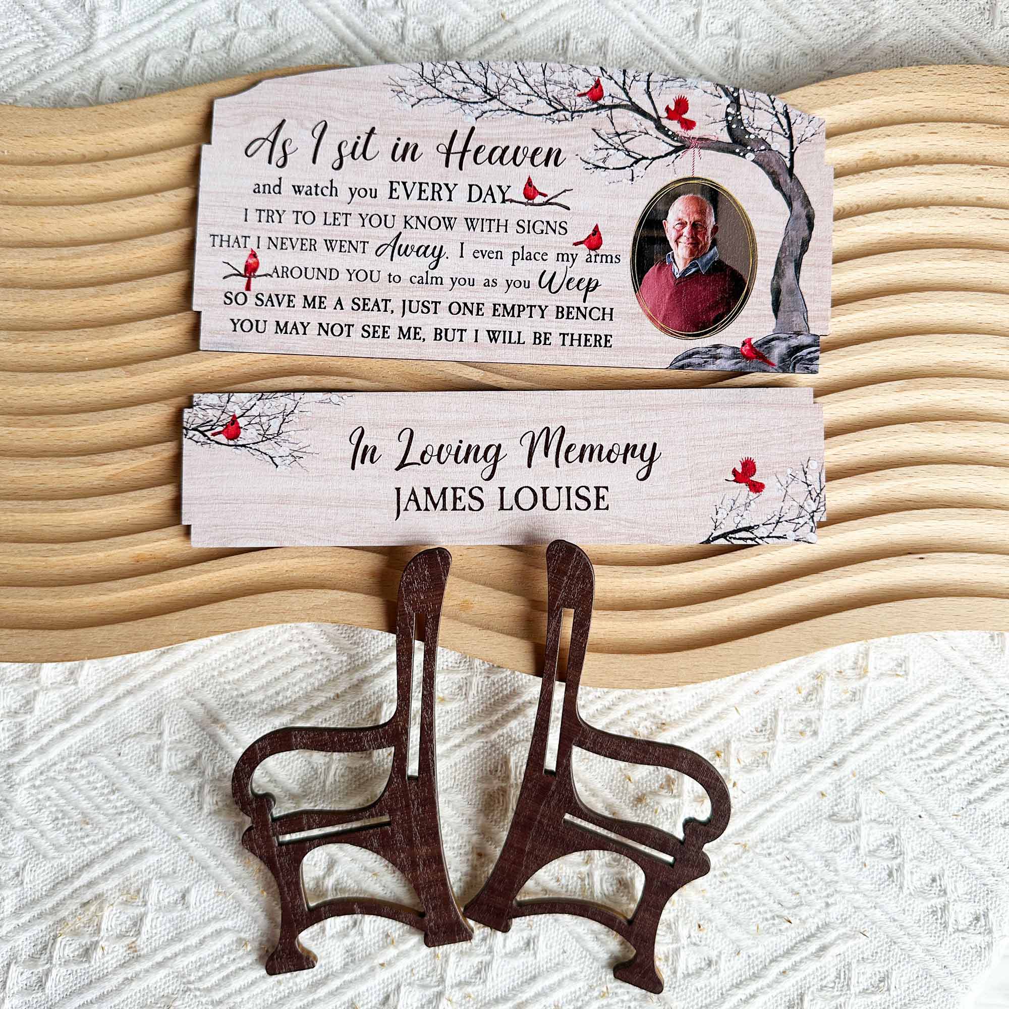 Save Me A Seat - Personalized Photo Memorial Bench