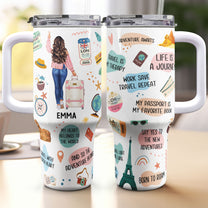 Say Yes To The New Adventures - Personalized 40oz Tumbler With Straw