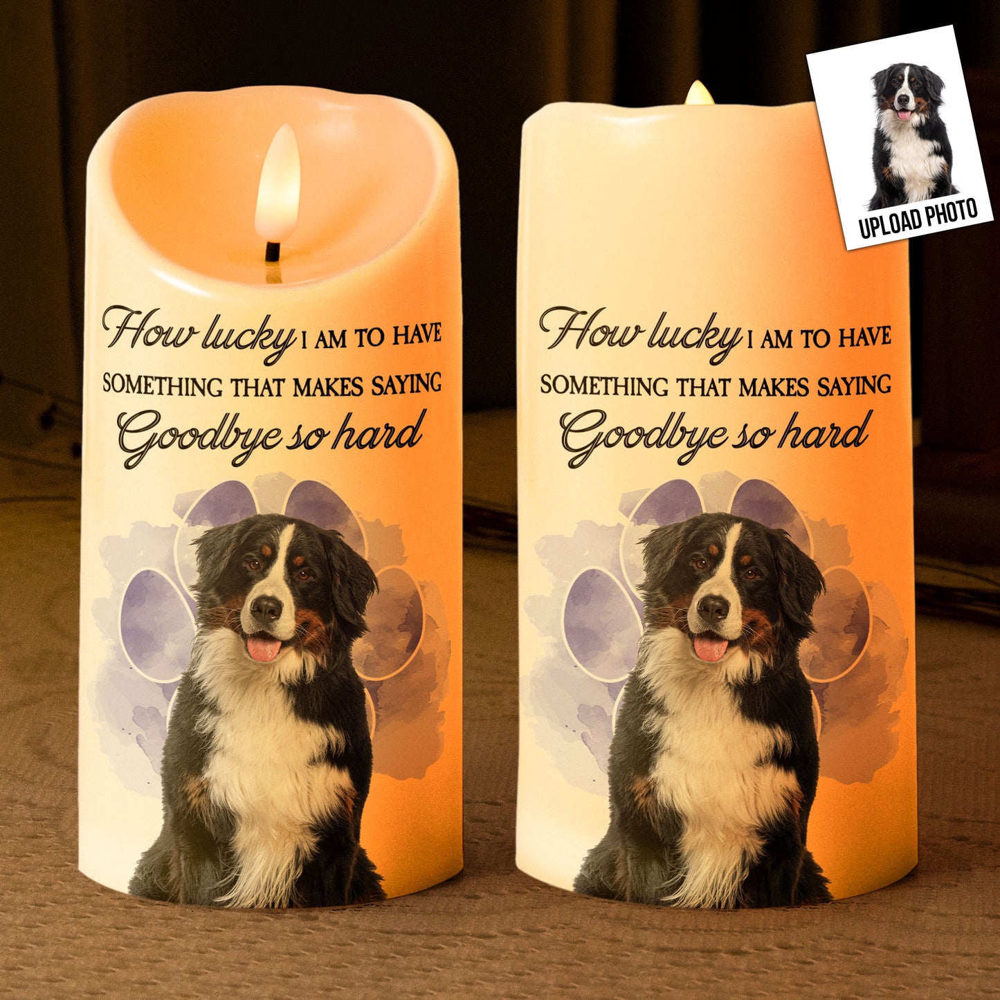 Saying Goodbye So Hard - Personalized Photo LED Candle