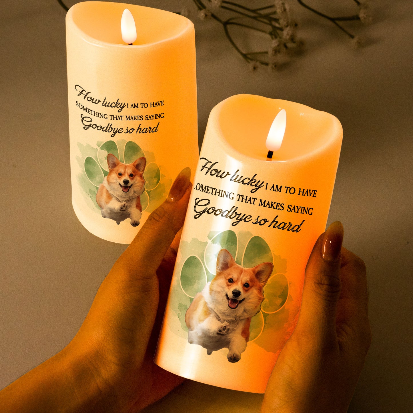 Saying Goodbye So Hard - Personalized Photo LED Candle