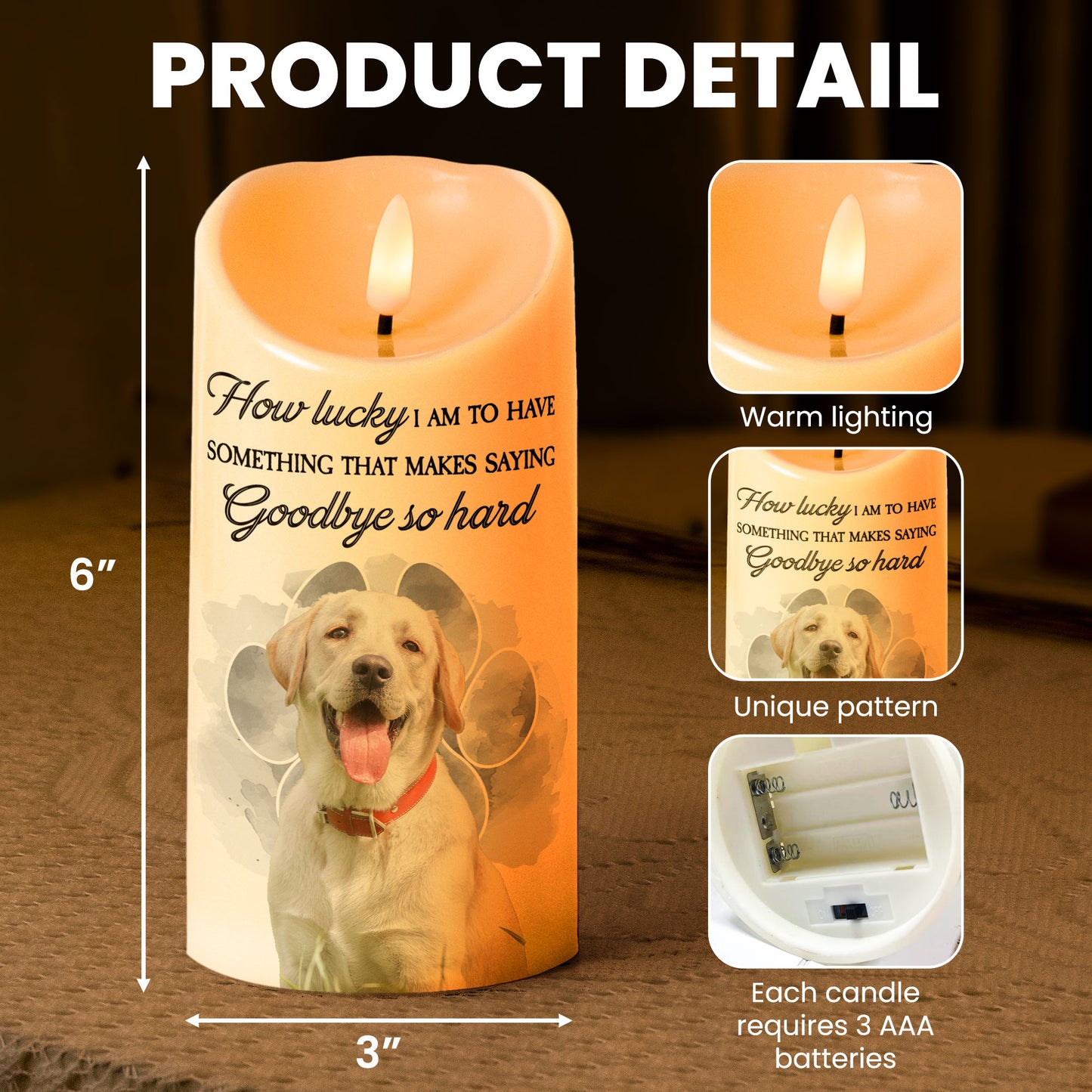 Saying Goodbye So Hard - Personalized Photo LED Candle