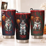 Scary-Halloween-Clown-Gift-For-Pet-Lover-Personalized-Tumbler-0
