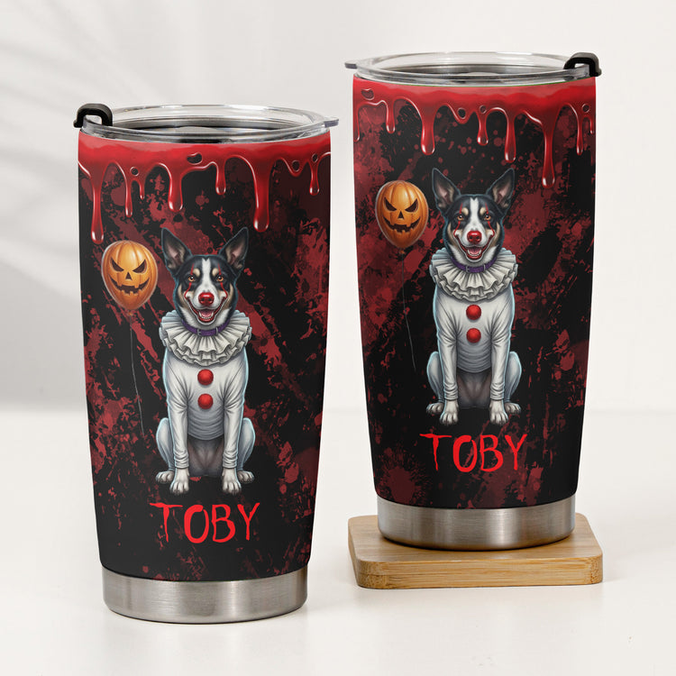 Scary-Halloween-Clown-Gift-For-Pet-Lover-Personalized-Tumbler-2