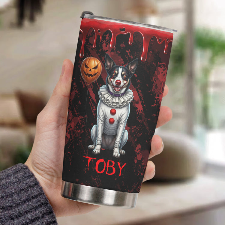 Scary-Halloween-Clown-Gift-For-Pet-Lover-Personalized-Tumbler-3