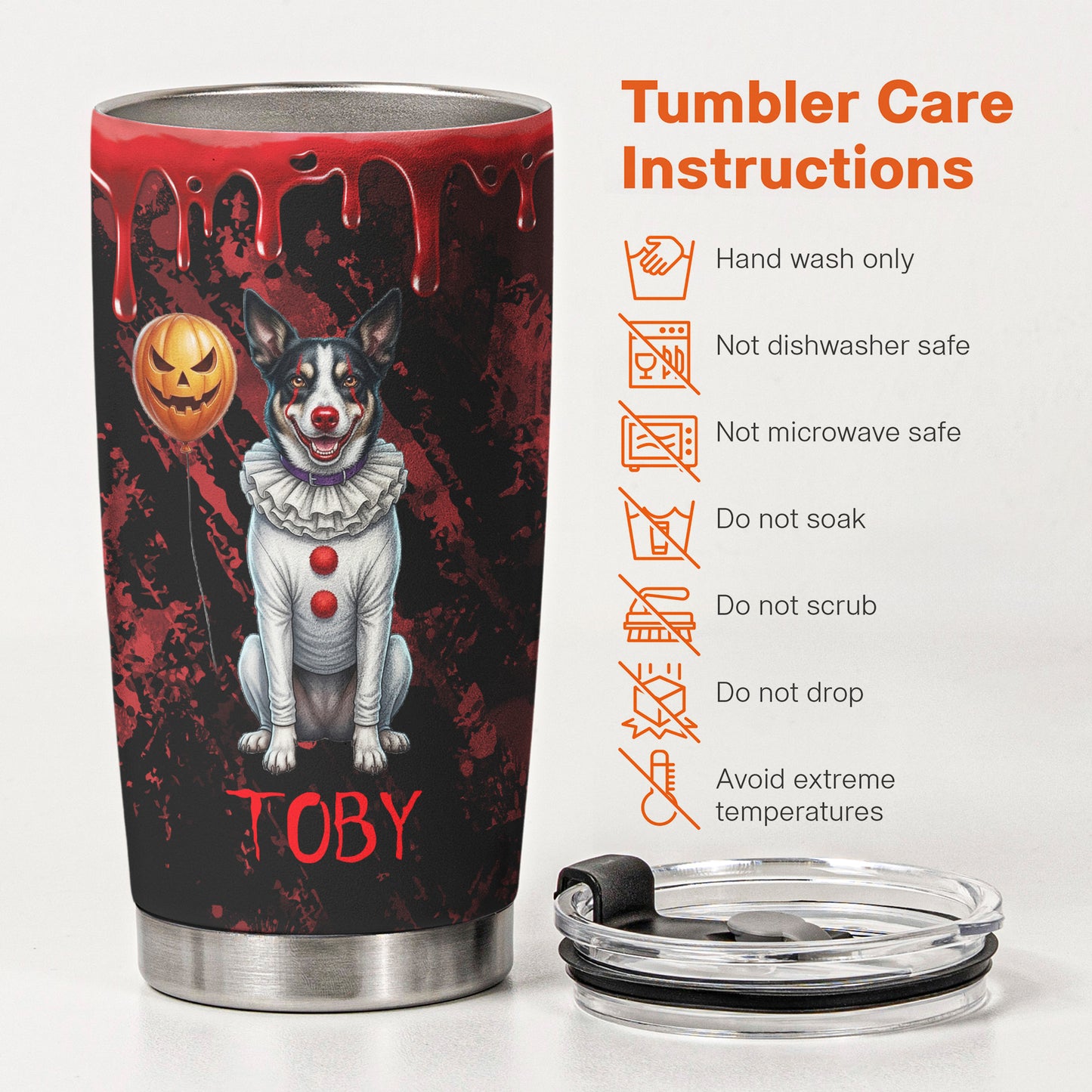 Scary-Halloween-Clown-Gift-For-Pet-Lover-Personalized-Tumbler-5