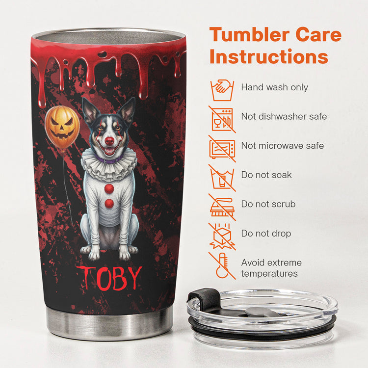 Scary-Halloween-Clown-Gift-For-Pet-Lover-Personalized-Tumbler-5