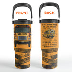 School Bus Driver Life Custom Name Gift - Personalized 30oz Tumbler With Handle