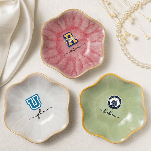 School Logo, High School Logo, Club Logo Graduation Photo - Personalized Jewelry Dish