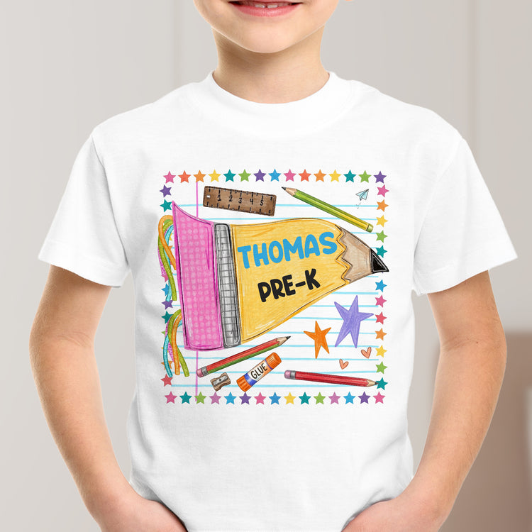 School-Pencil-Pennant-Back-To-School-Personalized-Shirt2