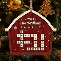 Scrabble Family Love - Personalized Wooden Ornament