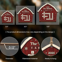 Scrabble Family Love - Personalized Wooden Ornament