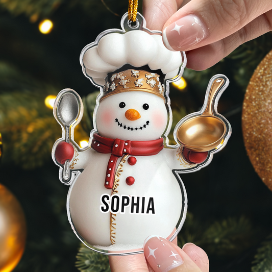 Chef Christmas Ornaments - Christmas Ornaments For Chefs - Personalized Acrylic Ornament