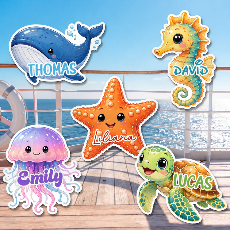 Sea-Creature-For-Kids-Cruise-Door-Signs-Stateroom-Decor-Cruising-Family-Vacation-Personalized-Magnet-2
