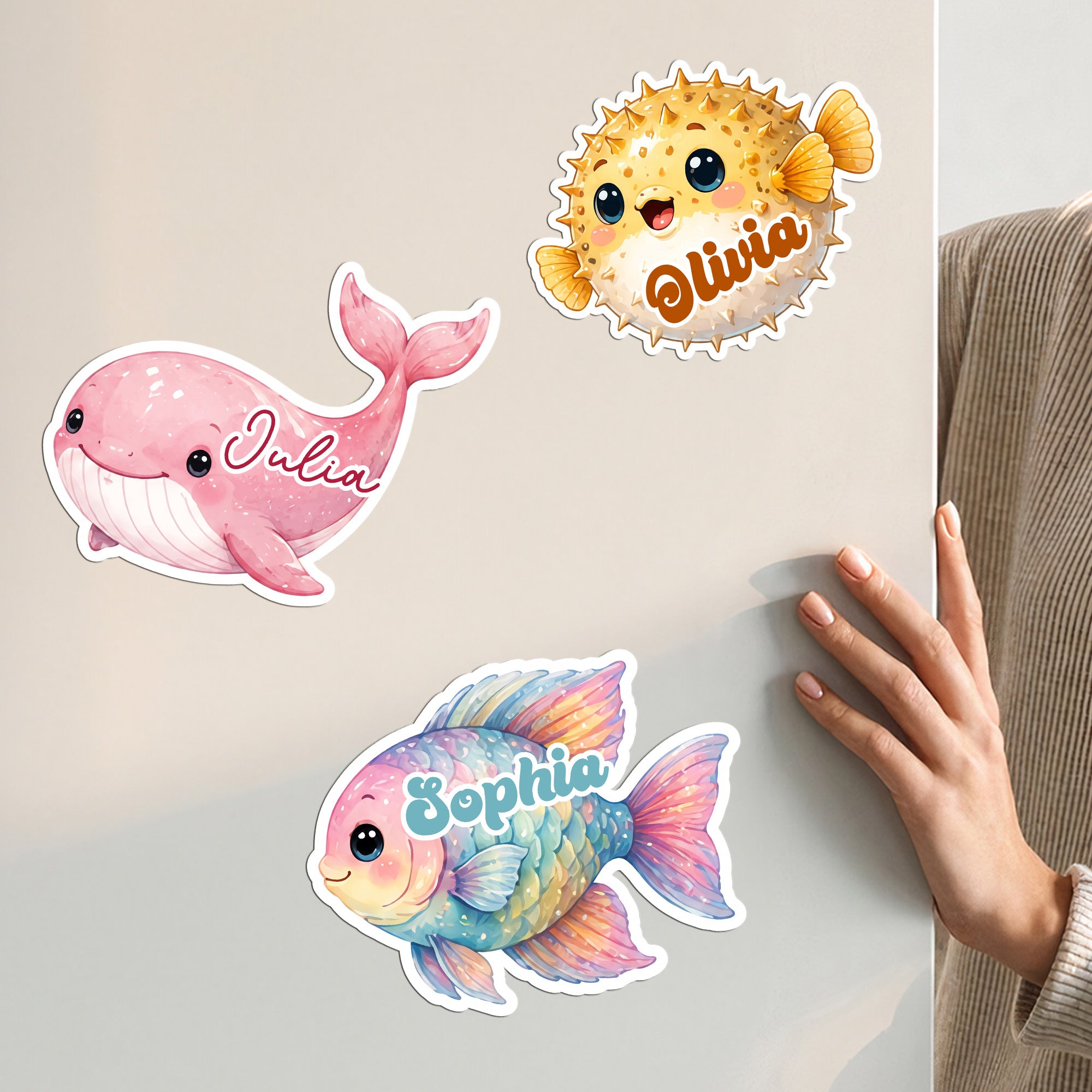 Sea-Creature-For-Kids-Cruise-Door-Signs-Stateroom-Decor-Cruising-Family-Vacation-Personalized-Magnet-5