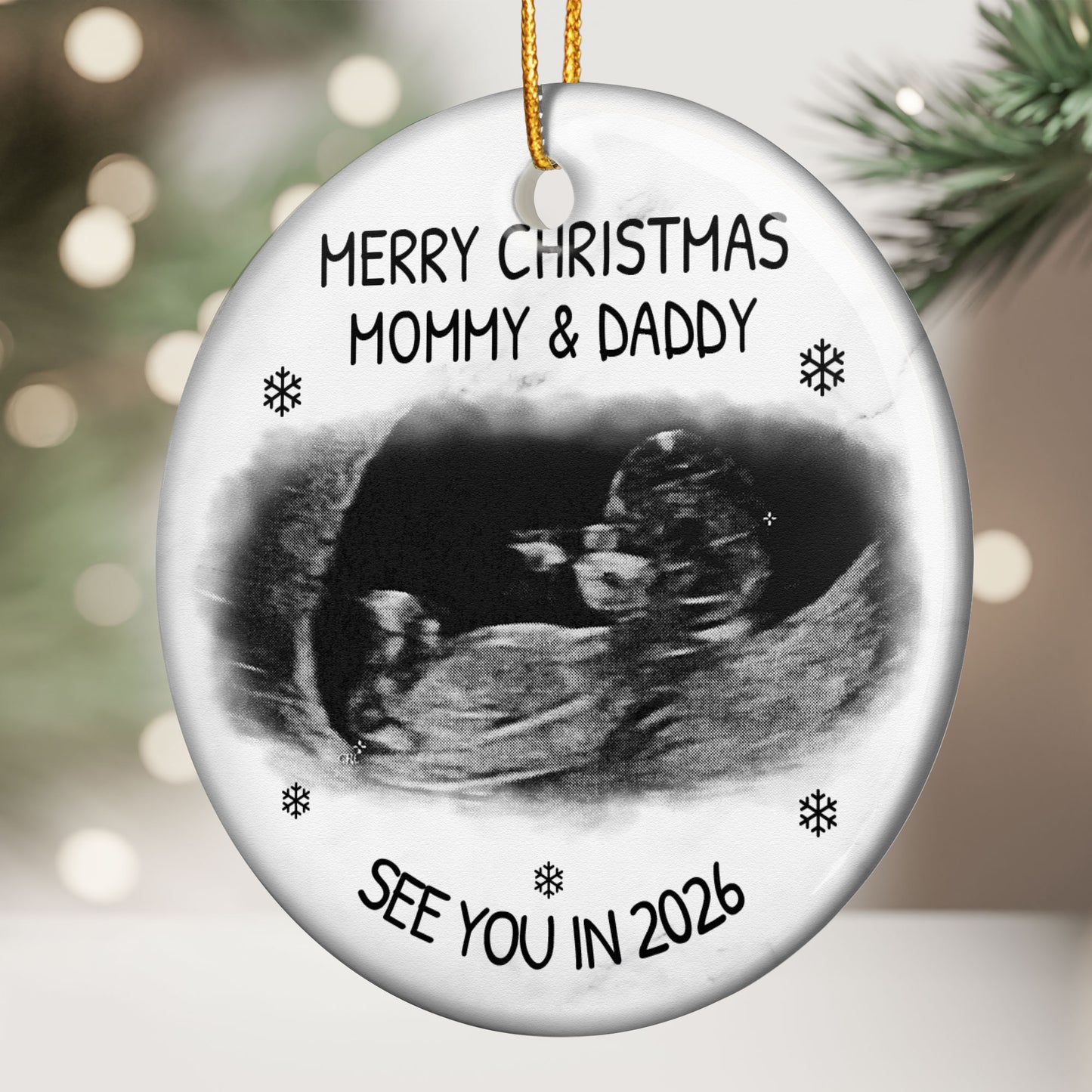 See You In 2026 - Personalized Ceramic Photo Ornament