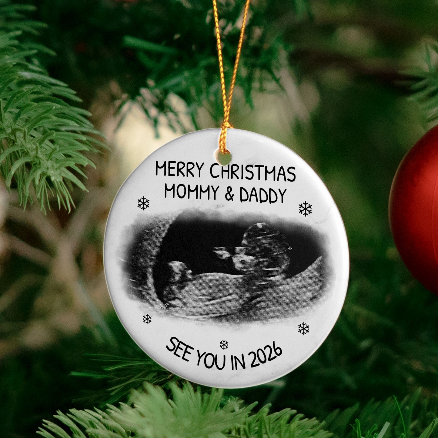 See You In 2026 - Personalized Ceramic Photo Ornament