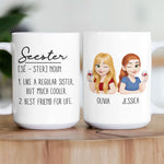 Seester Gift For Sister Definition Cute Cartoon - Personalized Mug