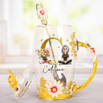 Self Gift Birthday Gift Mother's Day Gift For Her - Personalized Enamel Flower Tea Cup