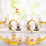 Self Gift Birthday Gift Mother's Day Gift For Her - Personalized Enamel Flower Tea Cup