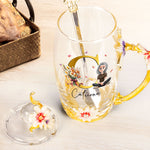 Self Gift Birthday Gift Mother's Day Gift For Her - Personalized Enamel Flower Tea Cup