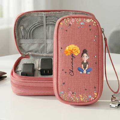 Self Gift Birth Flower - Personalized Cable Bag