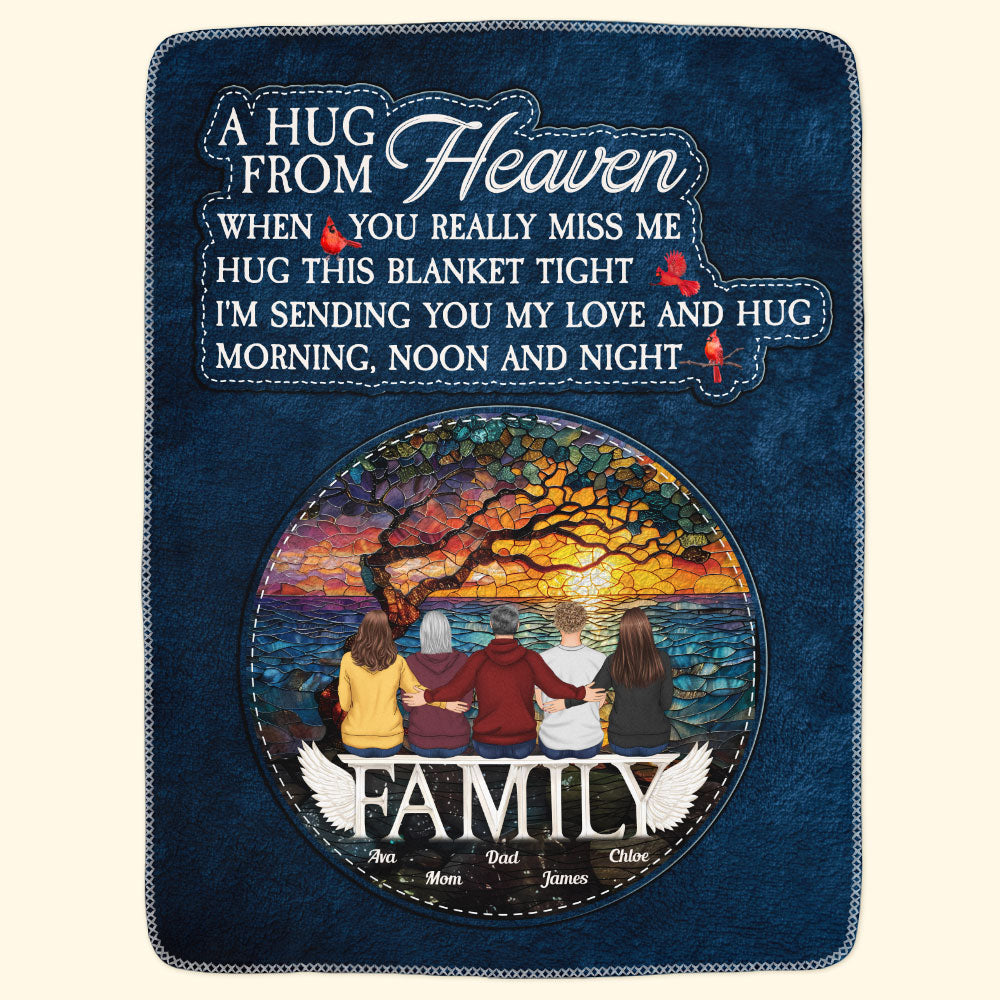 Send A Hug From Heaven - Personalized Blanket