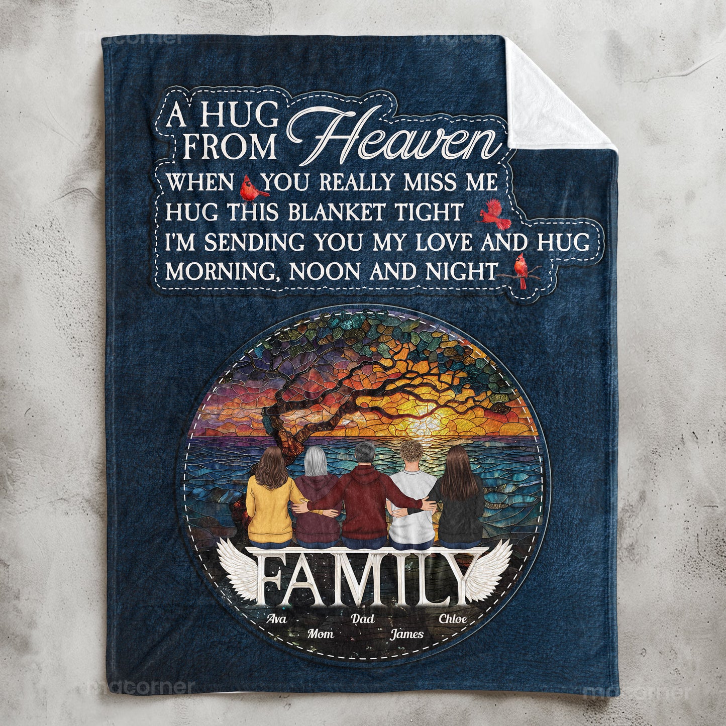 Send A Hug From Heaven - Personalized Blanket