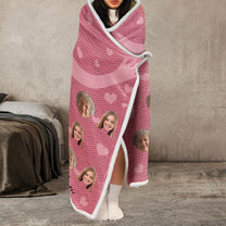 Sending A Big Hug - Personalized Photo Wearable Blanket Hoodie