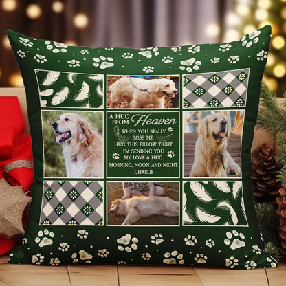 Sending A Hug From Heaven - Personalized Photo Pillow (Insert Included)