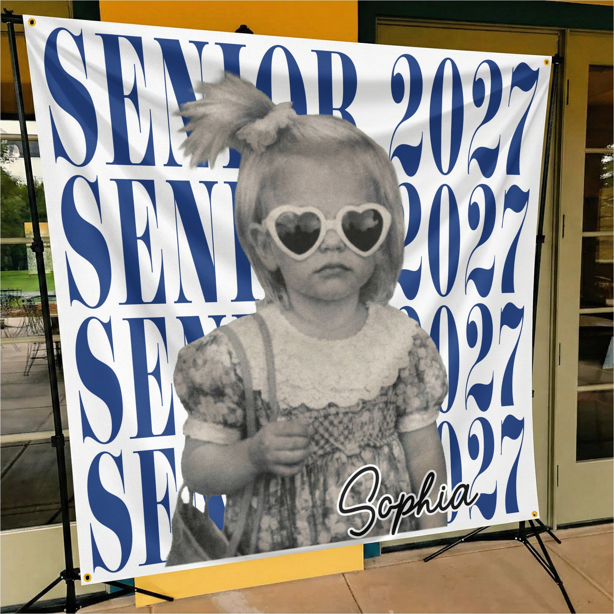 Senior Custom Vintage Photo - Personalized Backdrop