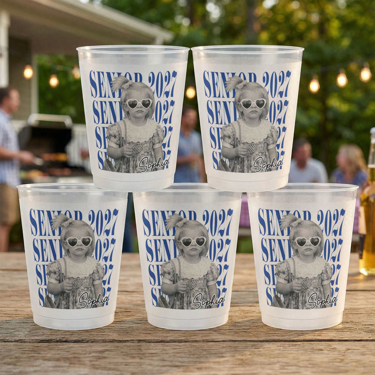 Senior Custom Vintage Photo - Personalized Cups