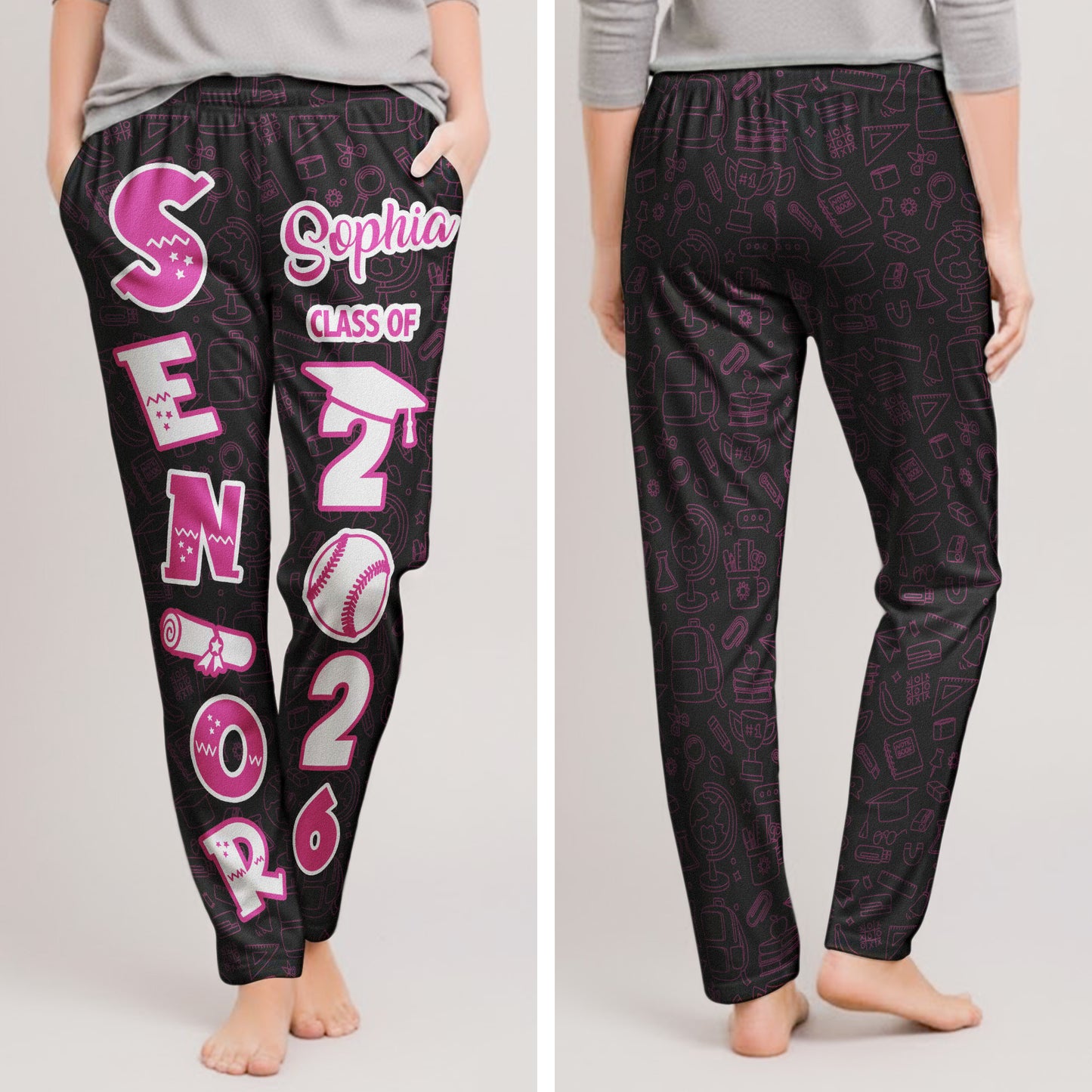 Senior High School, College - Personalized Sweatpants, Lounge Pants With Pockets