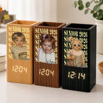 Senior-Custom-Vintage-Photo-Personalized-Pen-Holder-With-Clock-3