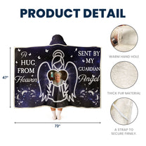 Sent By My Guardian Angel - Personalized Photo Wearable Blanket Hoodie