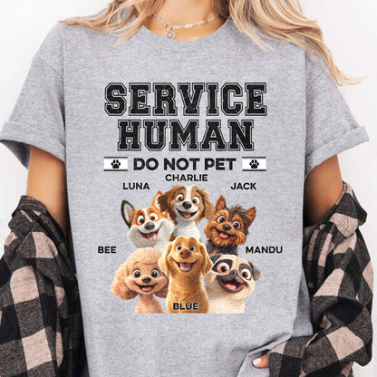 Service Human Do Not Pet Funny - Personalized Shirt