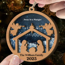 Set Of 5 Pieces Nativity Christmas With Music Sheet - Personalized Wooden Ornament