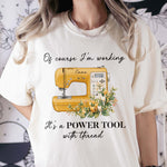 Sewciopath, Sewing Machine With Birth Flower Gift For Grandma, Mom , Sewing Lover - Personalized Shirt