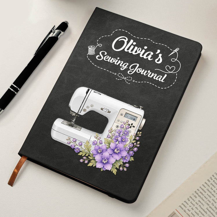 Sewing-Journal-Custom-Sewing-Machine,-Birth-Flower,-Name-Personalized-Journal-7