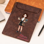 Shadow Text Style With Cute Cartoon Gift For Coworker Thank You Appreciation Gift - Personalized Clipboard