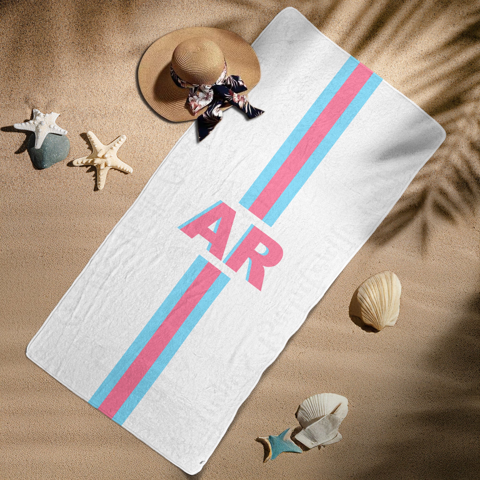 Shadow-Monogram-Letter-Name-Personalized-Beach-Towel-10